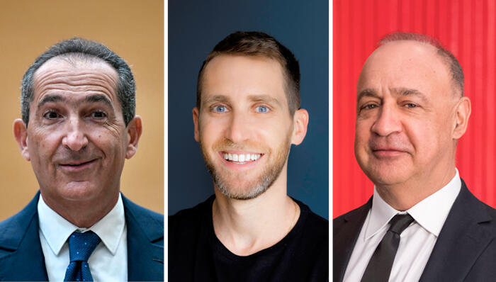 מימין לן בלווטניק אסף רפפורט ו פטריק דרהי