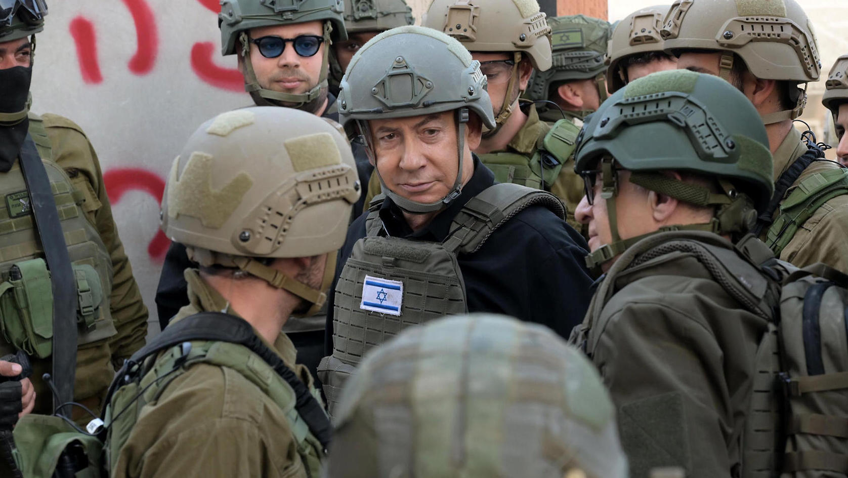 ראש הממשלה בנימין נתניהו ברצועת עזה בתקופת המלחמה