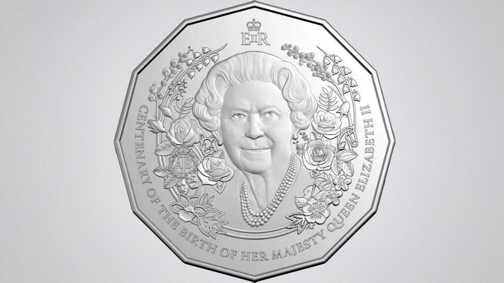 מטבע 50 סנט אוסטרליה המלכה אליזבת חדש