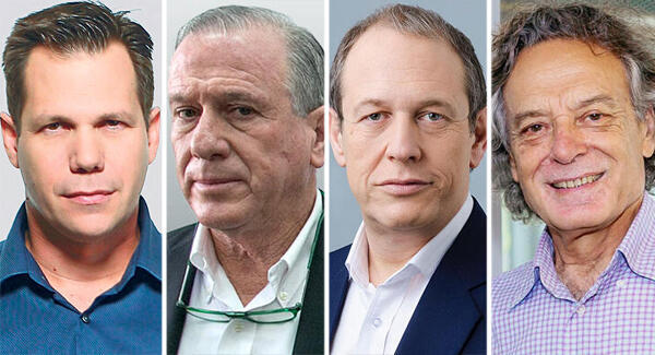 מימין פרופ' יאיר טאומן אוניברסיטת רייכמן דוד תדמור משרד יגאל ארנון תדמור-לוי ו אפי רוזנהויז מנכ”לי שופרסל לשעבר ו שרון שולמן יו״ר ומנכל EY