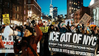 הפגנה נגד רשות ההגירה ב ניו יורק 31.1.26