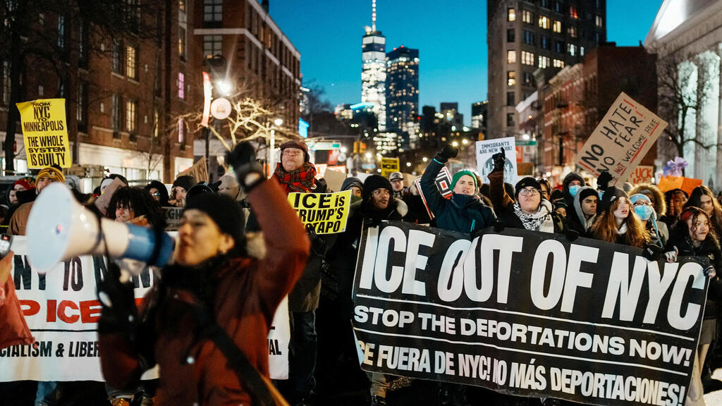 הפגנה נגד רשות ההגירה ב ניו יורק 31.1.26