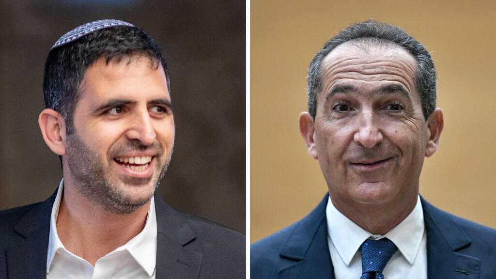 מימין פטריק דרהי הבעלים של HOT ושר התקשורת שלמה קרעי