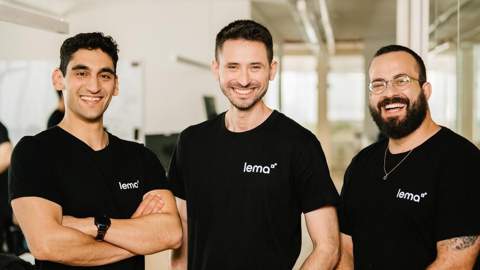 מייסדי Lema Ai: תומר רויזמן, אדי דובז'יק ועומר יהודאי