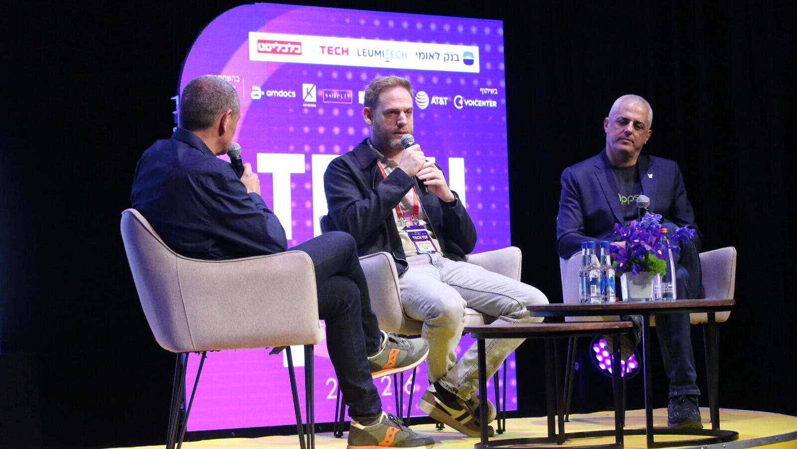 כנס TECH TLV - מימין אורן קניאל אופיר ארליך ומאיר אורבך