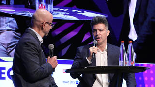 כנס TECH TLV - מימין בגני דיברוב מייסד משותף ומנכ"ל Armis דרור בין מנכ"ל רשות החדשנות