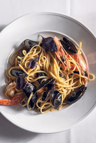 פסטה פירות ים ב Chez Vivie