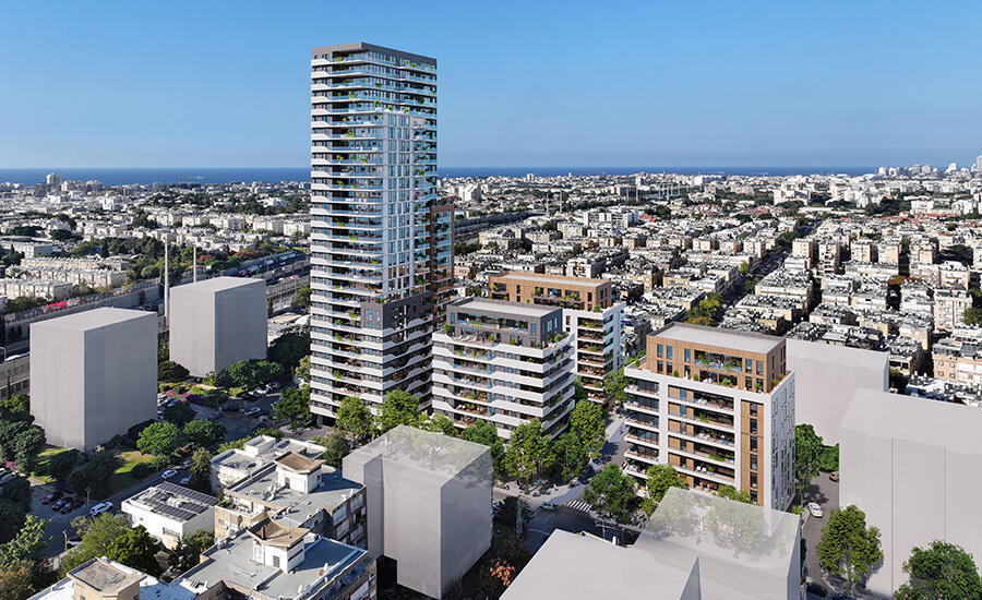 מתחם צאלים בחולון: המודל להפיכת אתגר תכנוני להזדמנות (הדמיה: קסם הדמיות ) הדמיית מתחם צאלים בחולון