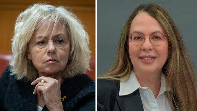 מימין עו"ד יעל קוטיק ו גלי בהרב מיארה 