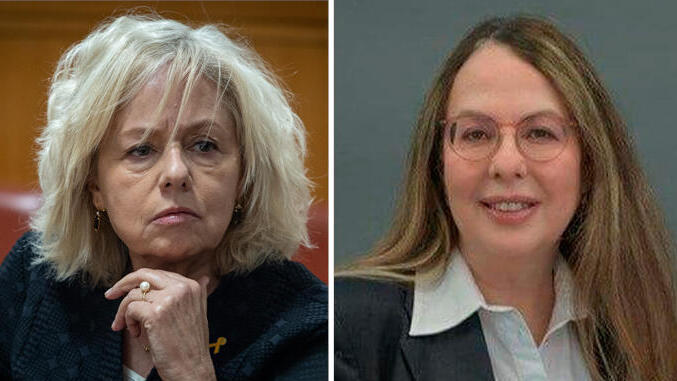 מימין עו"ד יעל קוטיק ו גלי בהרב מיארה 