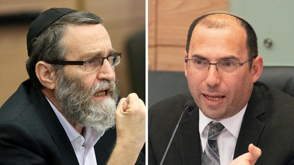 מימין ח"כ שמחה רוטמן וח"כ משה גפני (צילומים: שלו שלום, אלכס קולומויסקי) מימין יו"ר ועדת חוקה ועדת החוקה ח"כ שמחה רוטמן ויו"ר ועדת הכספים לשעבר ח"כ משה גפני