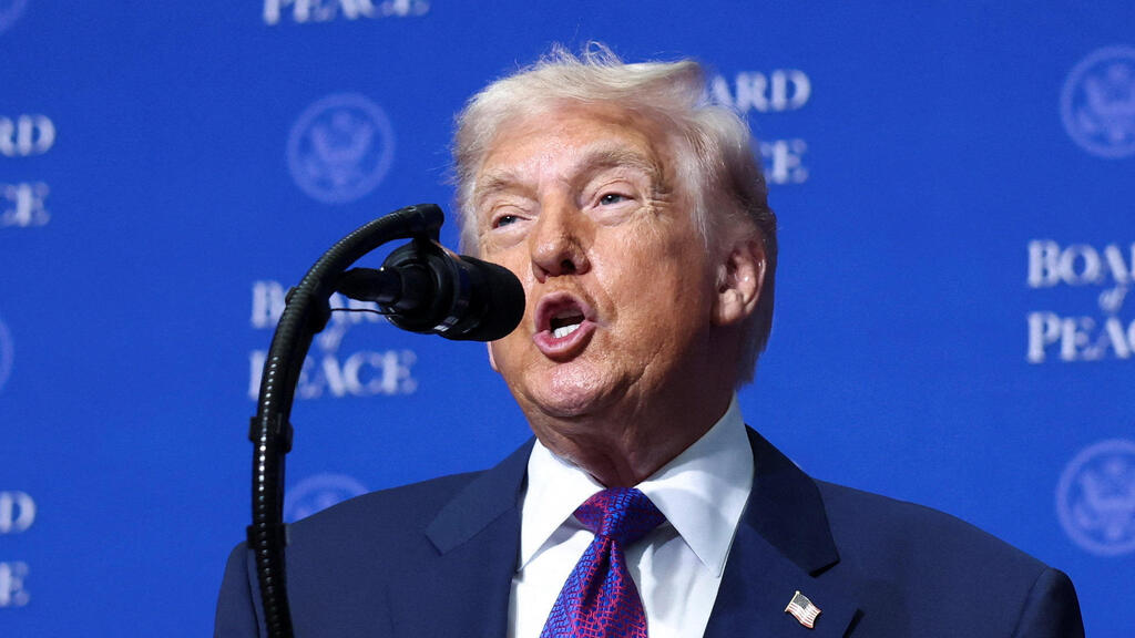 נשיא ארה"ב דונלד טראמפ ב כינוס מועצת השלום ב וושינגטון ארה"ב 19.2.26