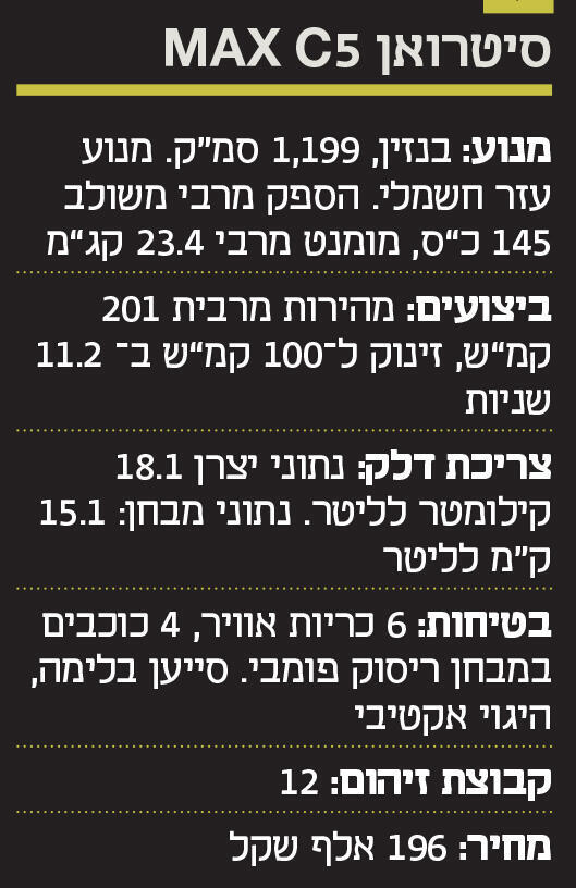 אינפו סיטרואן MAX C5