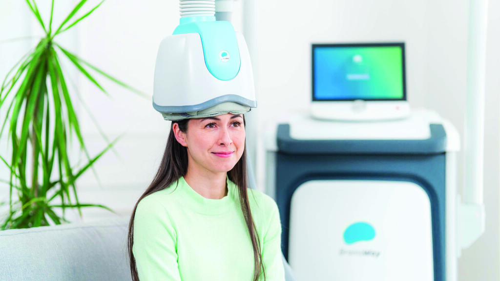 קסדה של בריינסוויי גירוי מוחי טיפול דיכאון