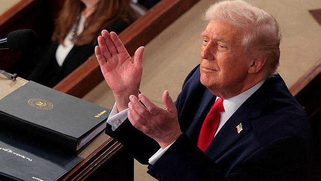 צילום: CHIP SOMODEVILLA / GETTY IMAGES NORTH AMERICA / AFP הפרק הכלכלי בנאום מצב האומה של טראמפ היה עיוות של המציאות