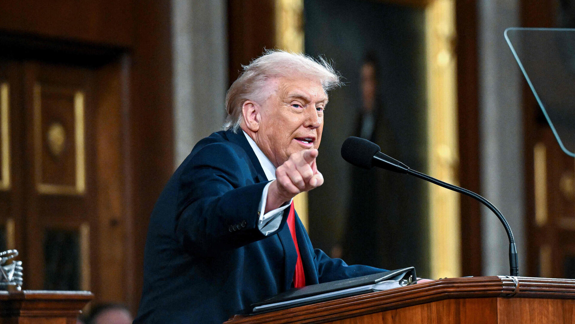 נשיא ארה"ב דונלד טראמפ בנאום מצב האומה בקונגרס