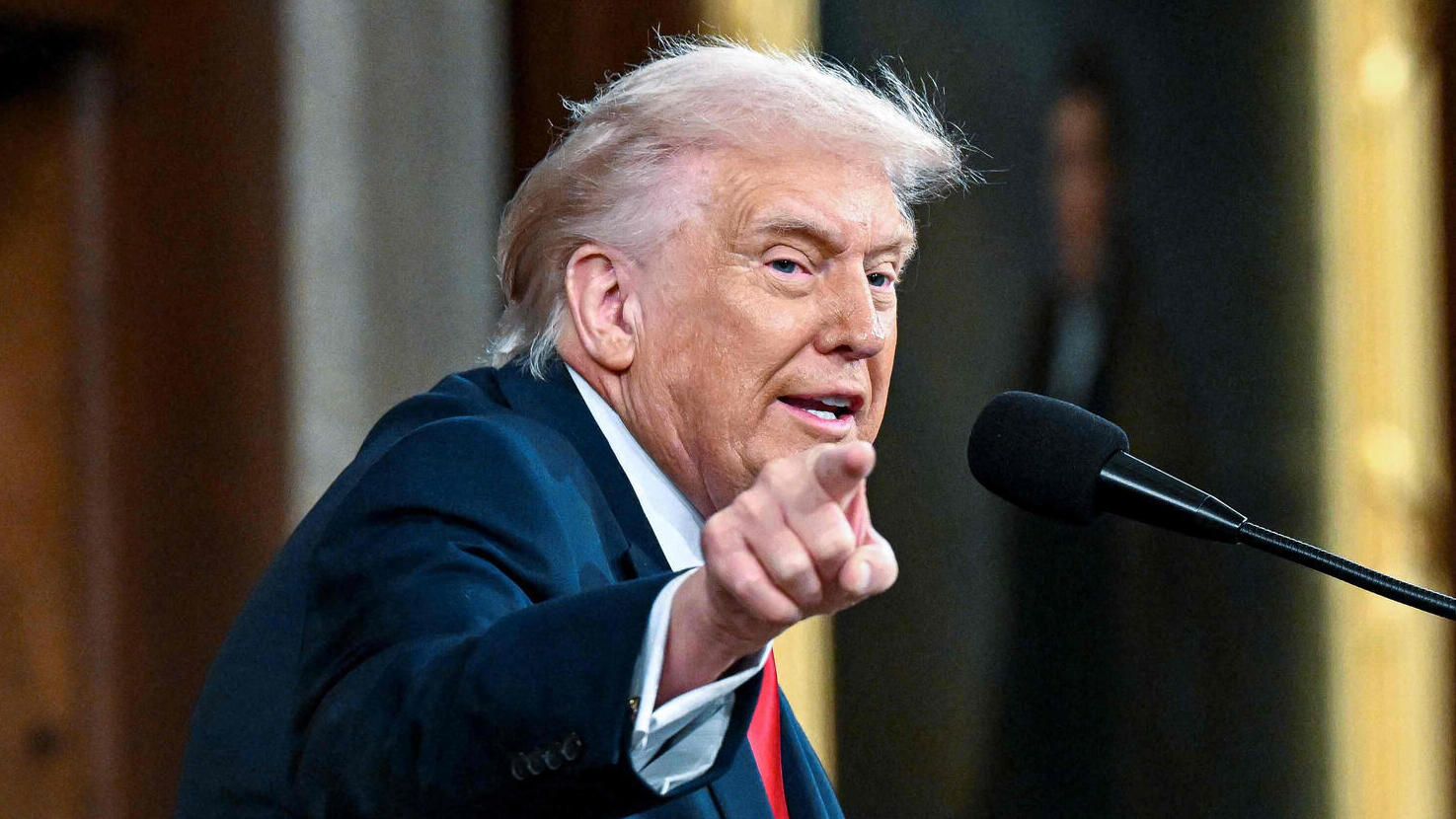 נשיא ארה"ב דונלד טראמפ בנאום מצב האומה בקונגרס