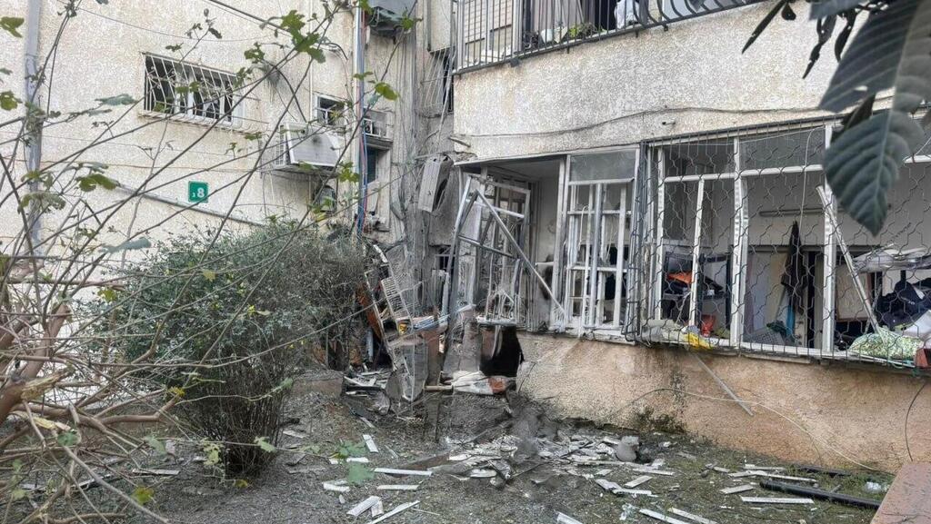 זירת נפילה נזק רסיסים רמת גן בני ברק שאגת הארי מלחמה עם איראן