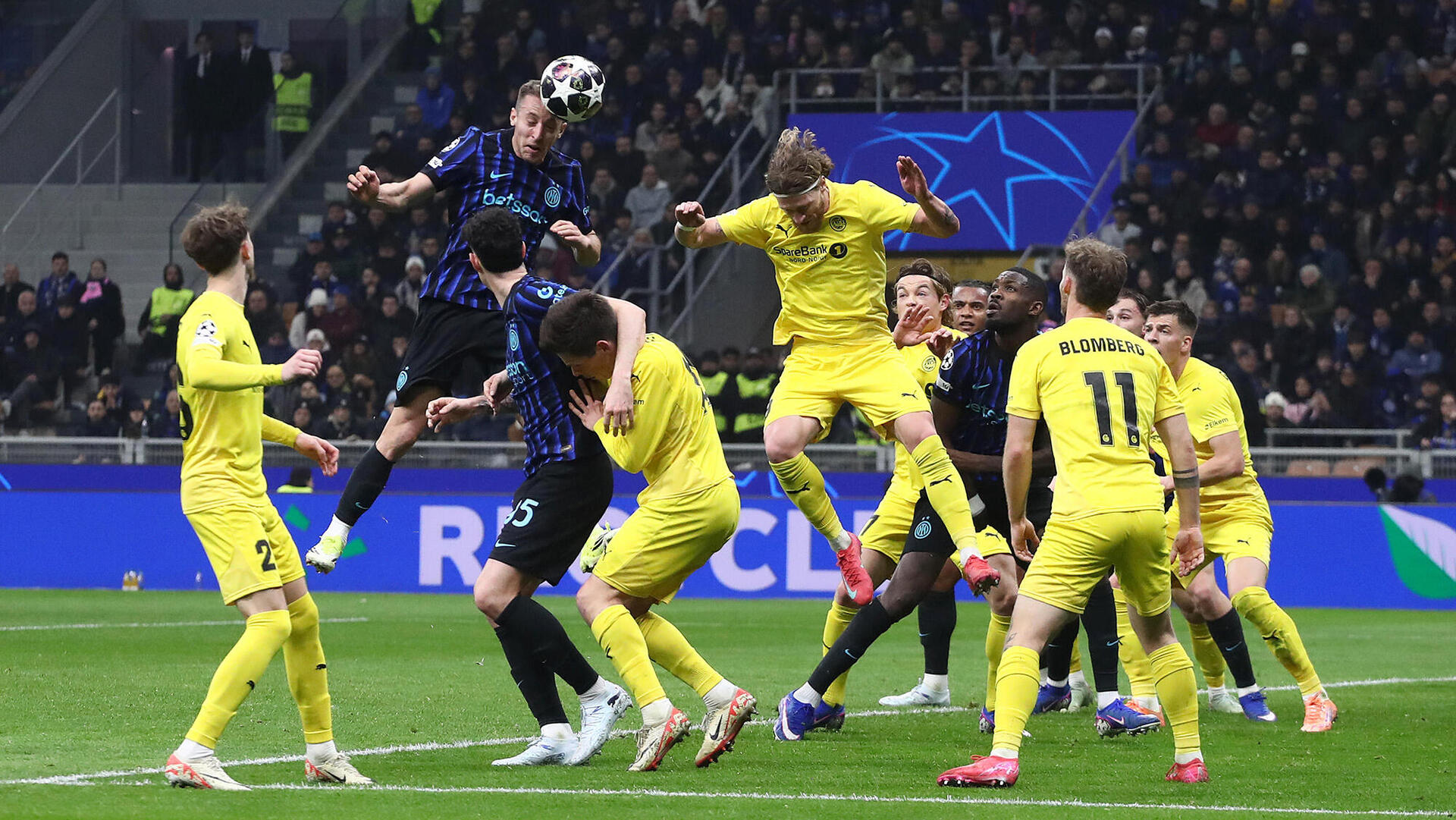 משחק בין אינטר מילאן ו בודו גלימט בשבוע שעבר