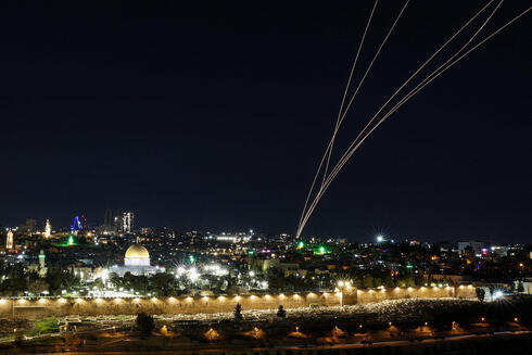 Air defense systems in action over Jerusalem. Air defense systems in action over Jerusalem.