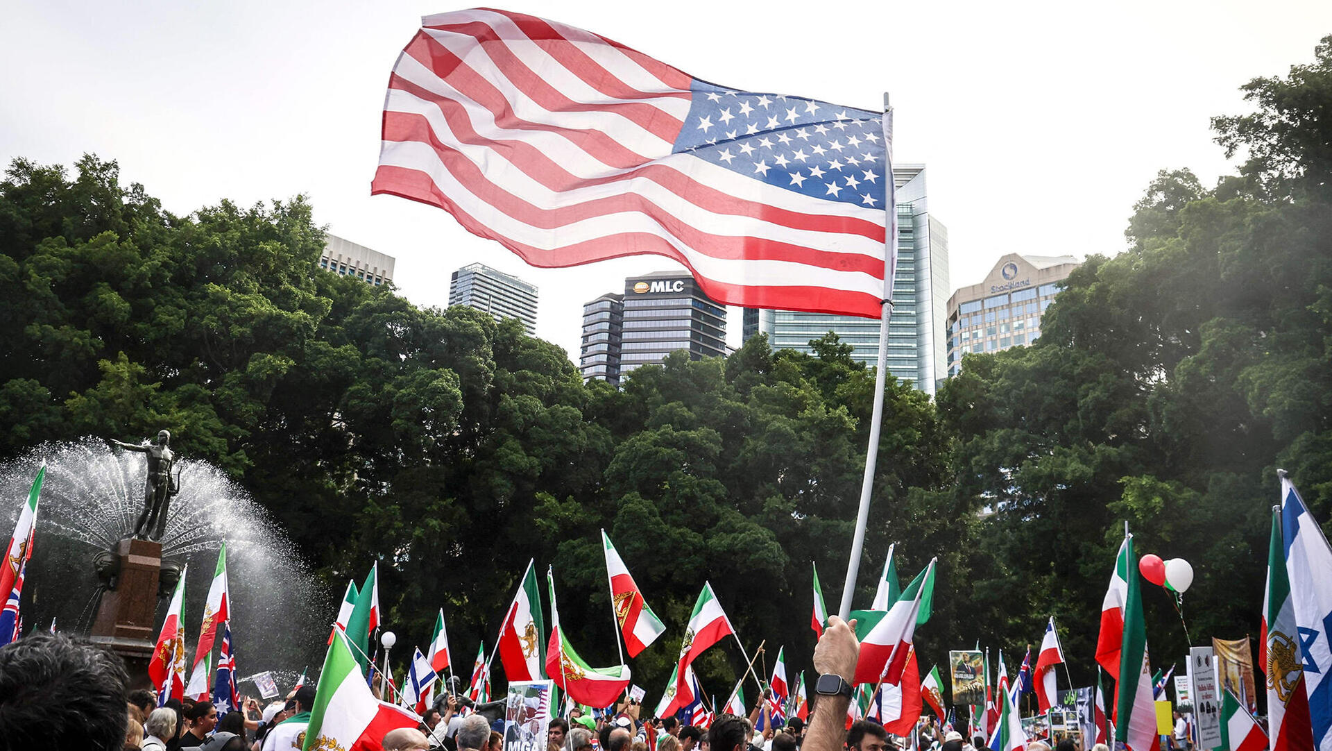 עצרת תמיכה של הקהילה האיראנית בסידני אוסטרליה