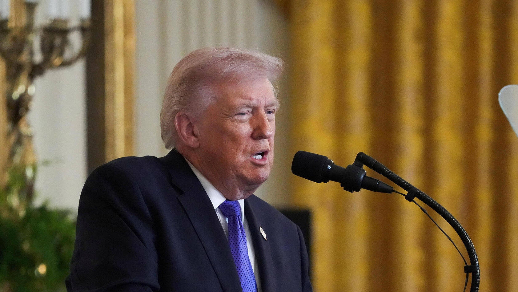 נשיא ארצות הברית דונלד טראמפ נאום נוואם בטקס הענקת מדלית כבוד