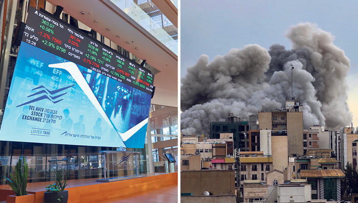 Tel Aviv Stock Exchange and an attack in Tehran. 