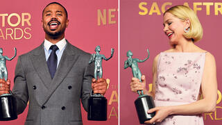 פנאי טקס פרסי השחקנים 2026 מישל וויליאמס ו מייקל ב' ג'ורד