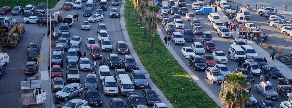 פקקים ב דרום לבנון ביירות