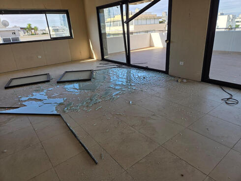 A damaged apartment on Bilu street. 