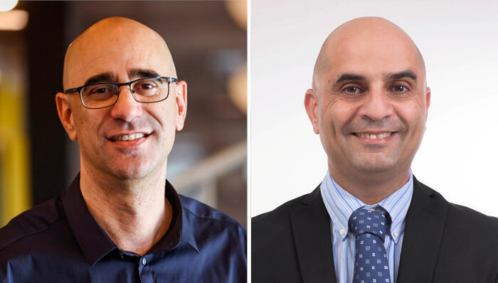 מימין שחר עקה ו  צביקה שכטרמן 