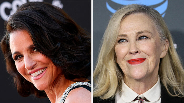  פנאי מימין קתרין אוהארה ו ג'וליה לואי־דרייפוס בפודקאסט נבונה ממני