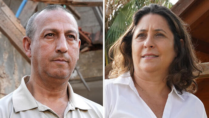 מימין בת חן ישועה ו דוד אזולאי ראש עיריית מטולה