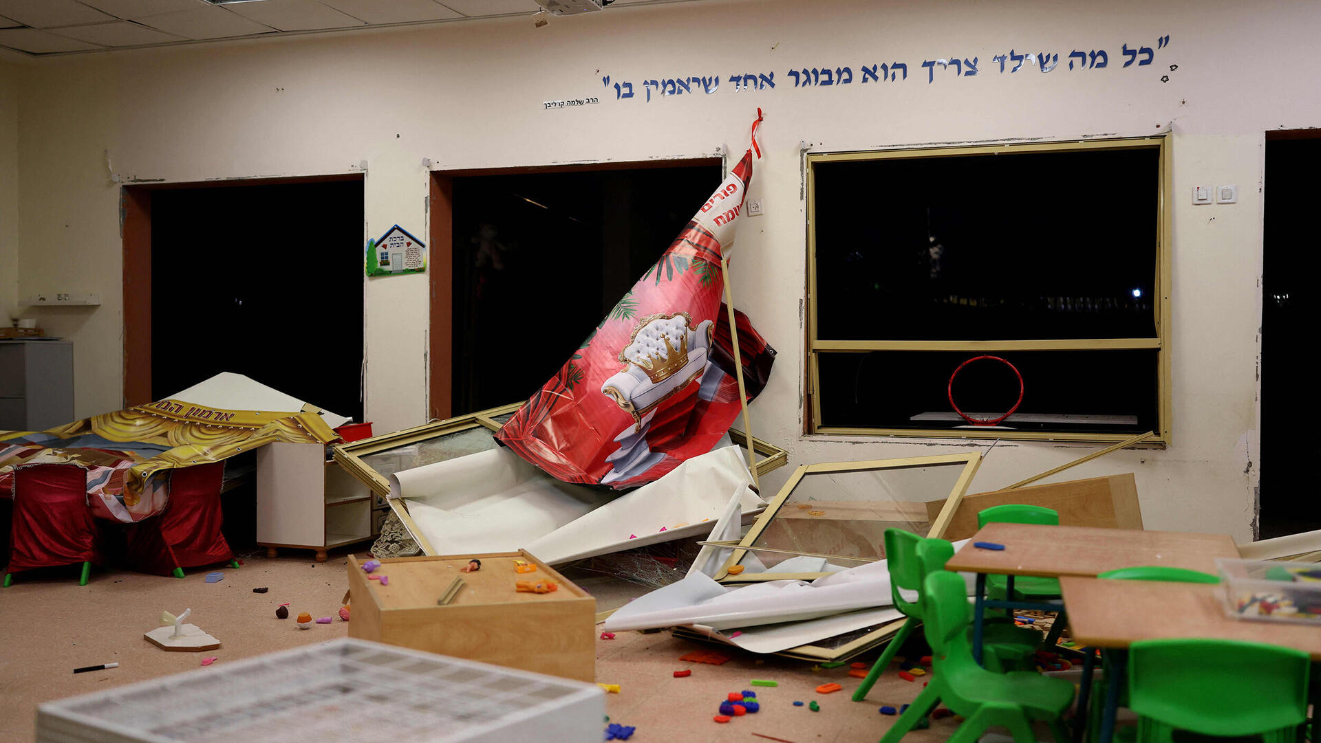 פגיעה ישירה טיל טילים איראן ב גן ילדים ב רמלה