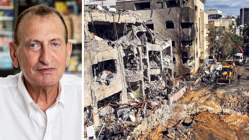 פגיעת טיל איראני בבניין ב תל אביב לצד ראש העיר רון חולדאי