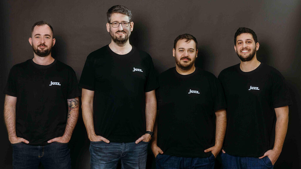 מימין JAZZ מייסדי עידו ליבנה , ג'ייק טורצקי , יונתן זוהר ו נועם יששכר  