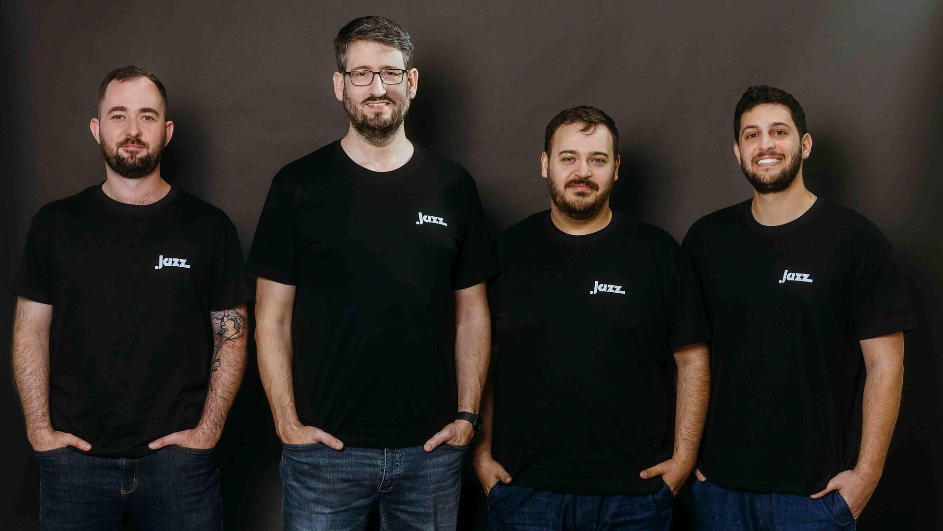 מימין JAZZ מייסדי עידו ליבנה , ג'ייק טורצקי , יונתן זוהר ו נועם יששכר  