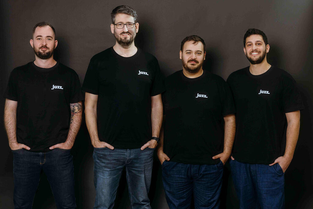 מימין JAZZ מייסדי עידו ליבנה , ג'ייק טורצקי , יונתן זוהר ו נועם יששכר  