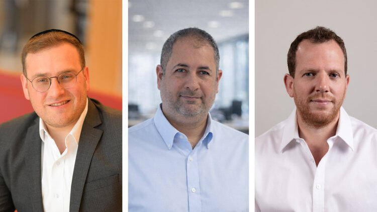 מימין מיכאל לוין , ראובן דדשב ו משה רגוביי