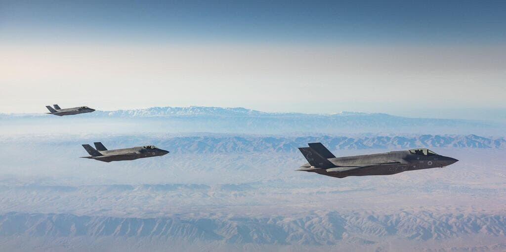 מטוסי F-35I אדיר של חיל האוויר בדרך לתקיפה באיראן