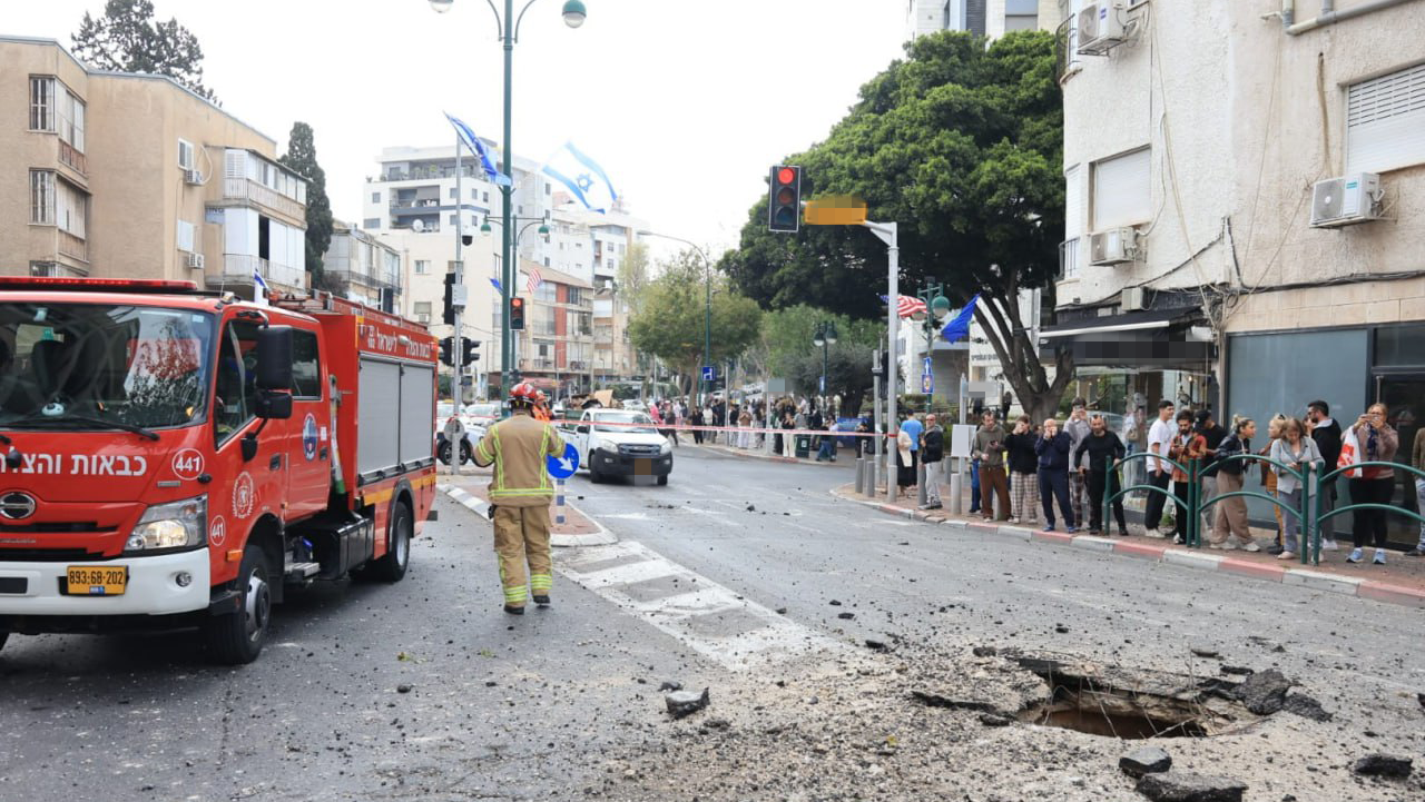 זירת נפילה ב רמת גן מלחמה עם איראן 15.3.26