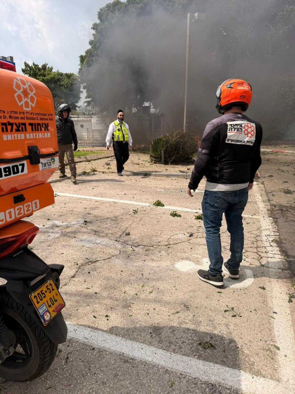 זירת נפילה שבר טיל רסיס תל אביב מלחמה עם איראן 15.3.26