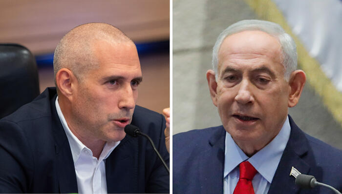 מימין בנימין נתניהו ו חנוך מילביצקי 