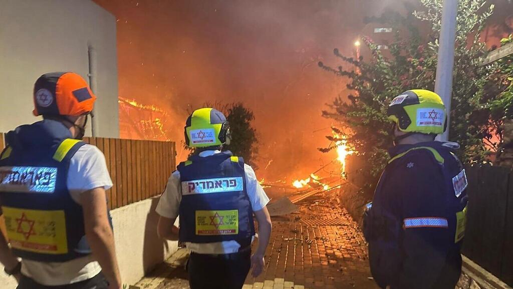 נהריה זירה זירת נפילה פגיעה ישירה אש שריפה עשן נזקים כטב"ם לבנון 