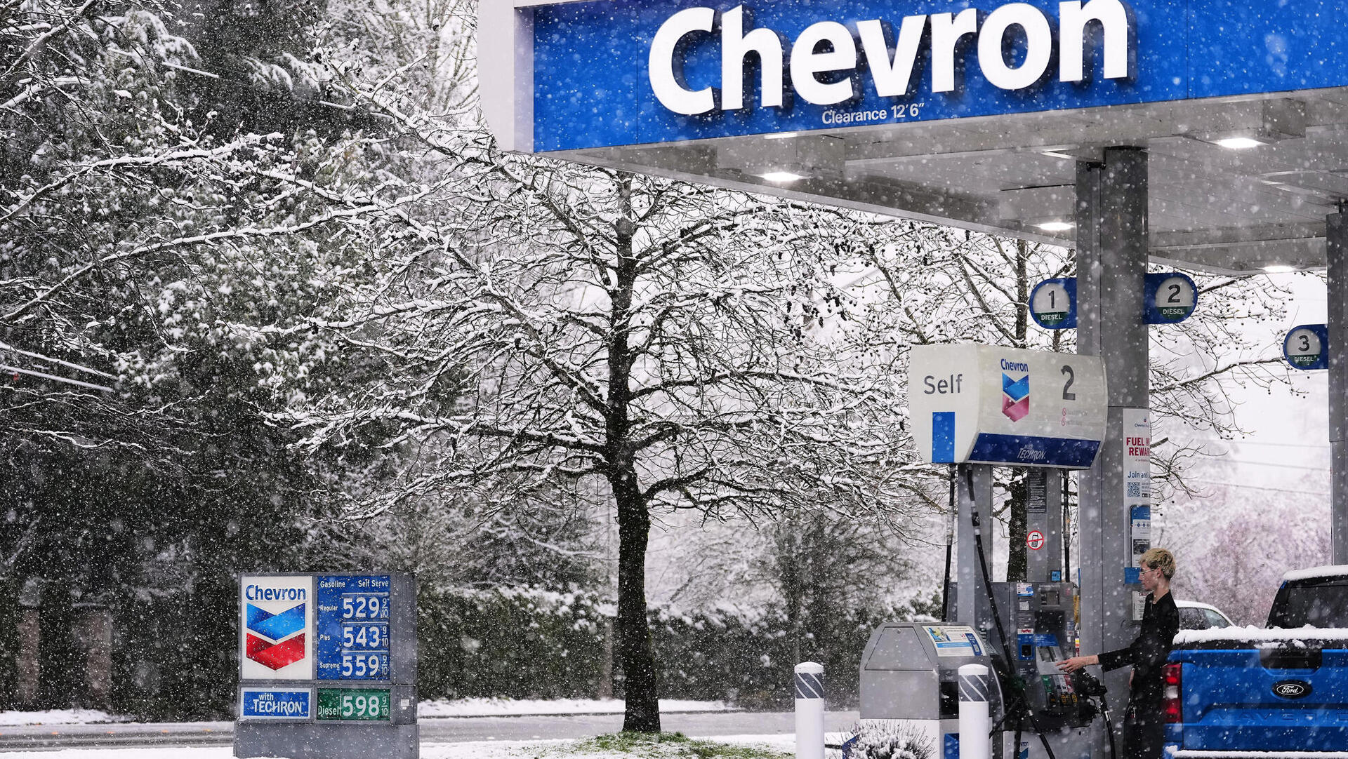 תחנת דלק במדינת וושינגטון