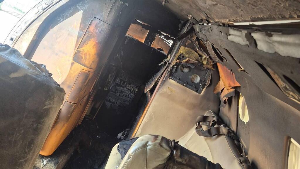 מטוס שנשרף מ פגיעה ב נתב"ג 18.3.26