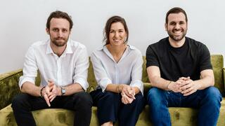 Oasis founders Danny Brickman and Amit Zimerman with Lior Simon of Cyberstarts