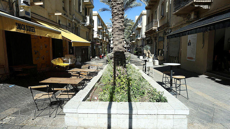 חנויות סגורות בחיפה, מוקדם יותר החודש (צילום: אלעד גרשגורן) חנויות סגורות ב חיפה מלחמה עם איראן 9.3.26