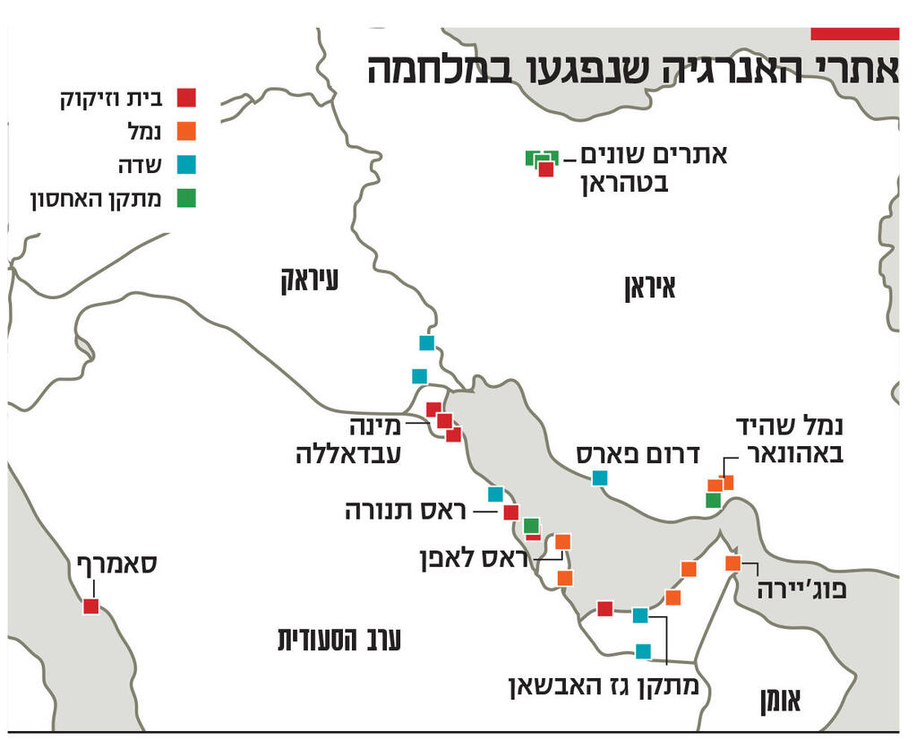אינפו אתרי האנרגיה שנפגעו במלחמה