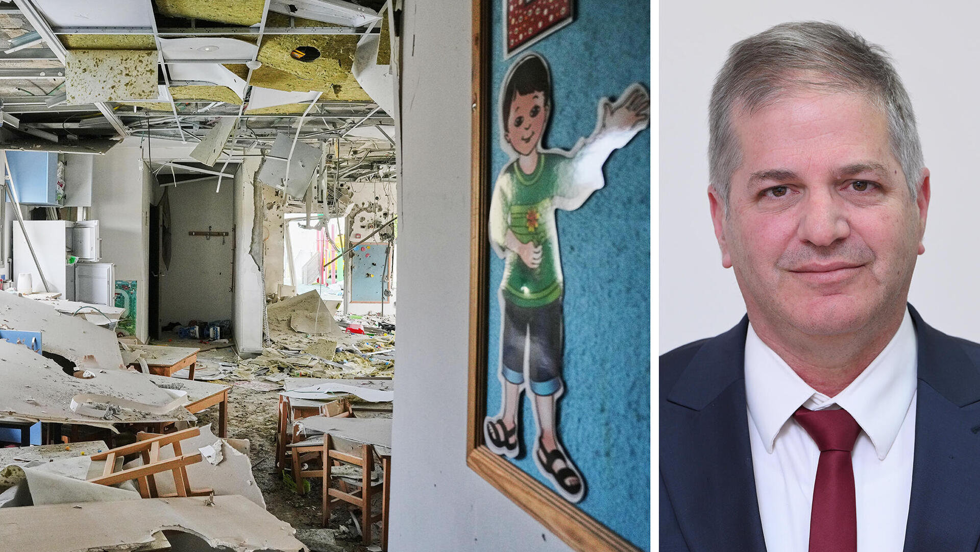 שר החינוך יואב קיש לצד פגיעה מטיל איראני ב גן ילדים ב ראשון לציון